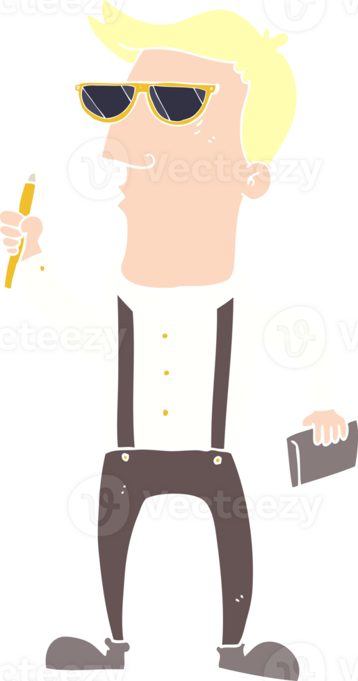 illustration en couleur plate de l'homme avec un ordinateur portable png