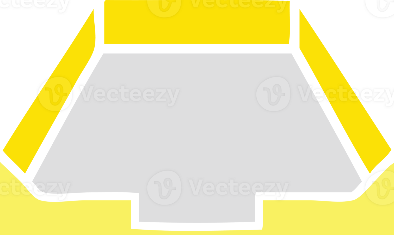 flat color retro cartoon of a empty tray png