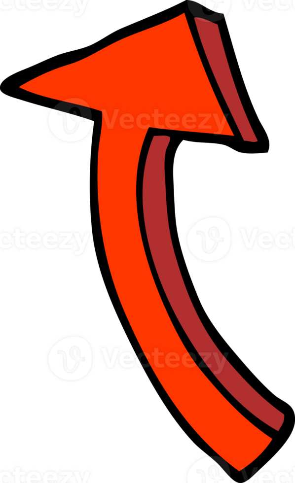 cartoon doodle pointing arrow png