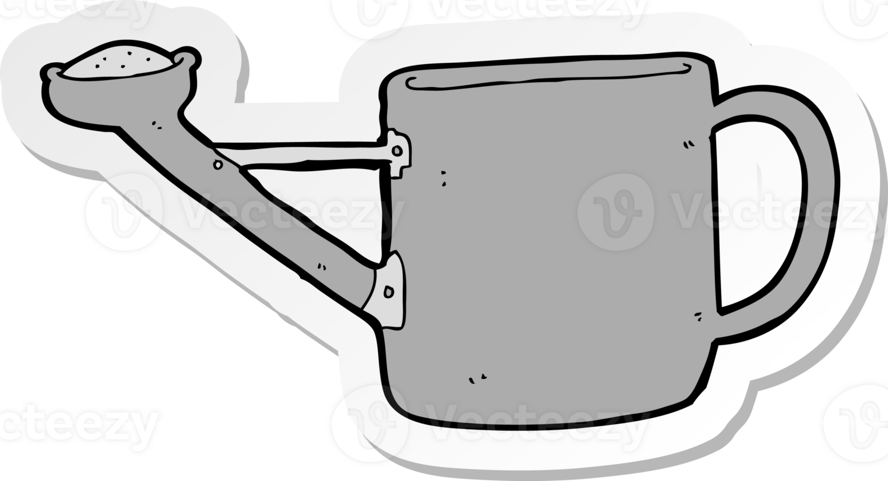 sticker of a watering can cartoon png