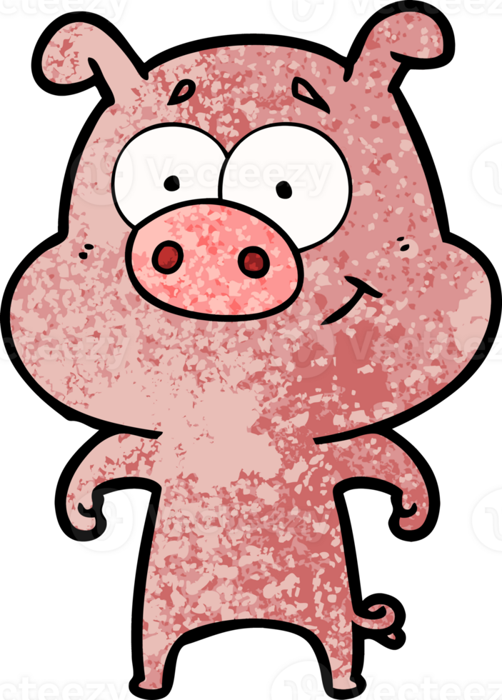 happy cartoon pig png