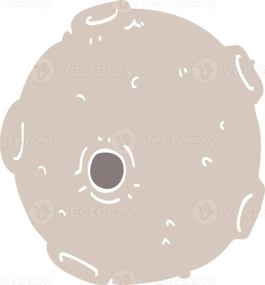 flat color style cartoon moon png