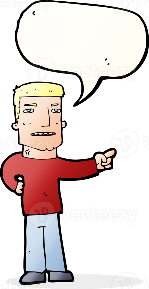 cartoon man pointing with speech bubble png