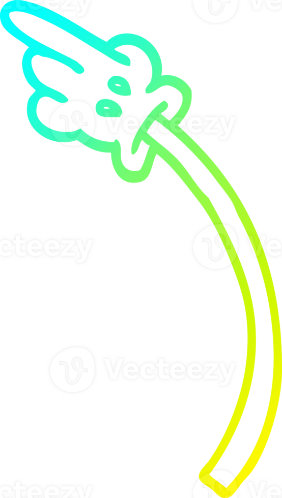 cold gradient line drawing of a cartoon hand gestures png