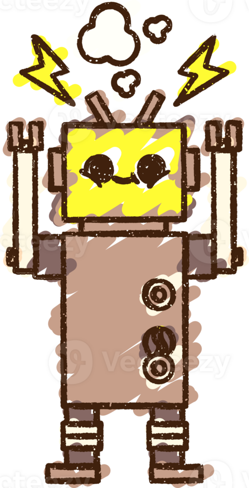 Robot Chalk Drawing png