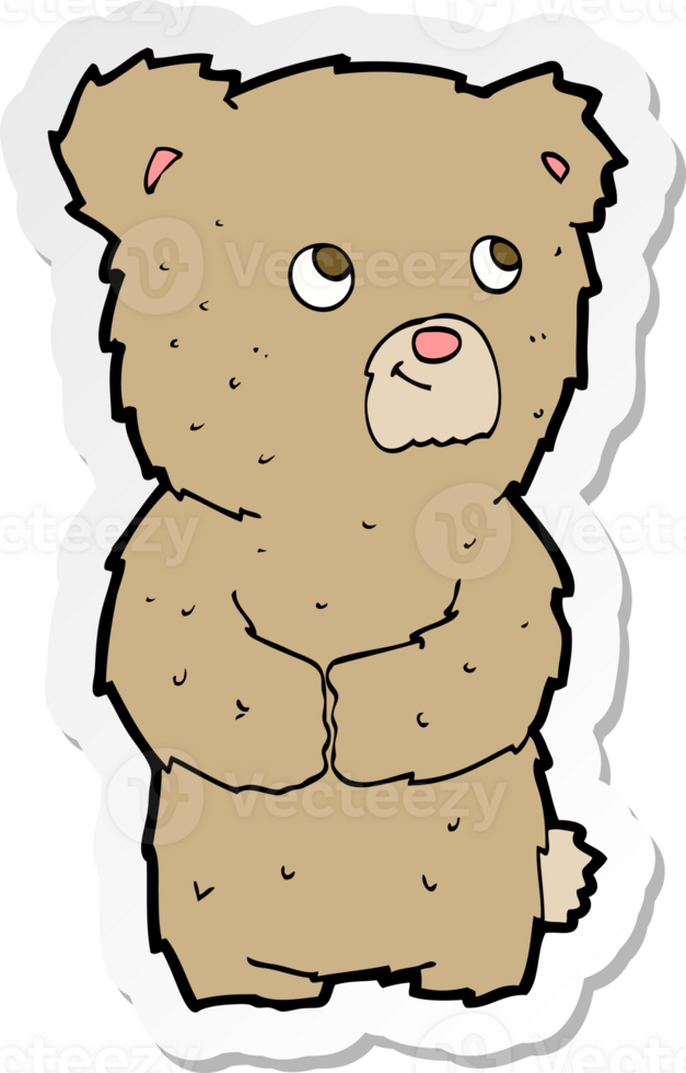 sticker of a cartoon teddy bear png