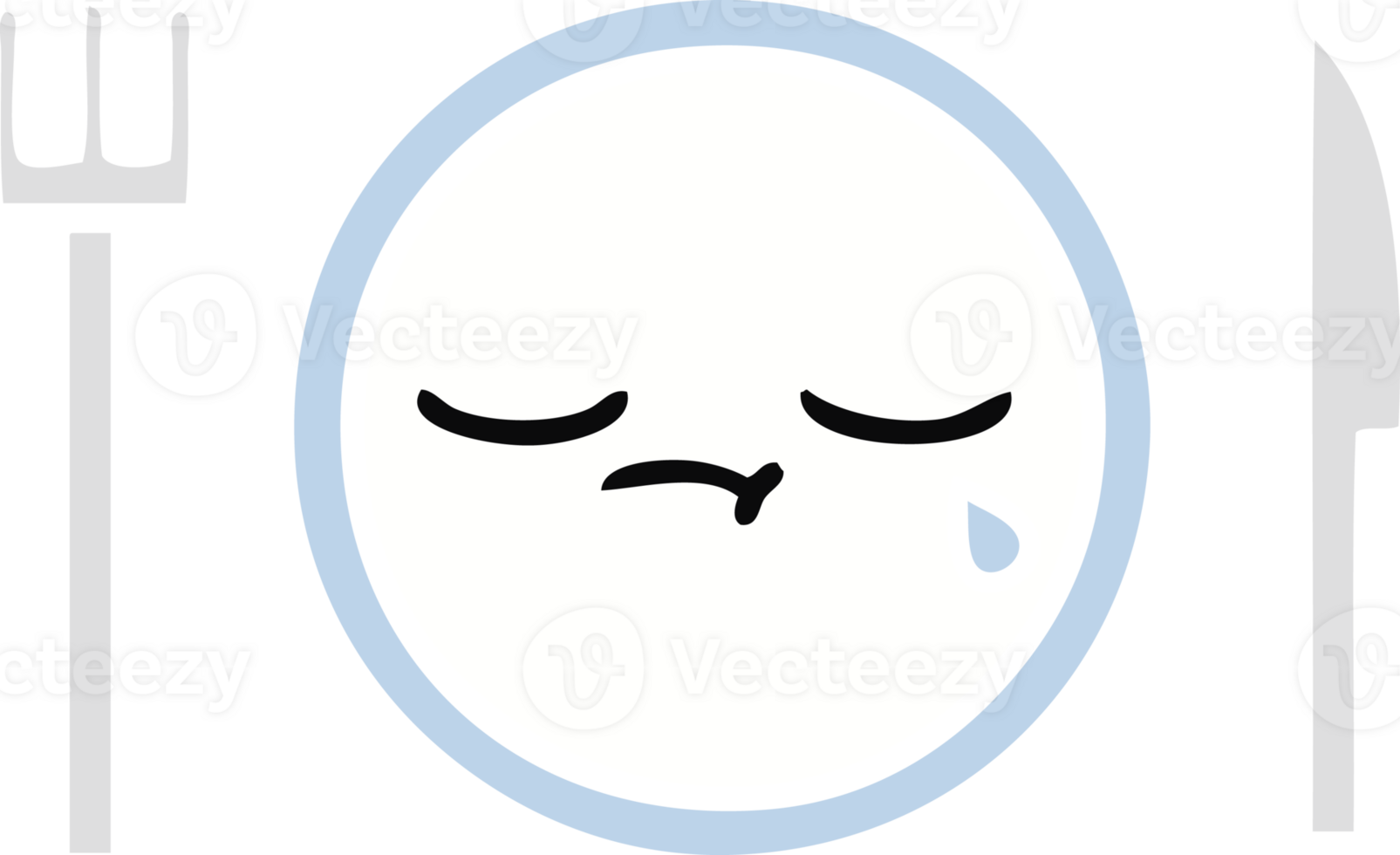 flat color retro cartoon of a dinner plate png