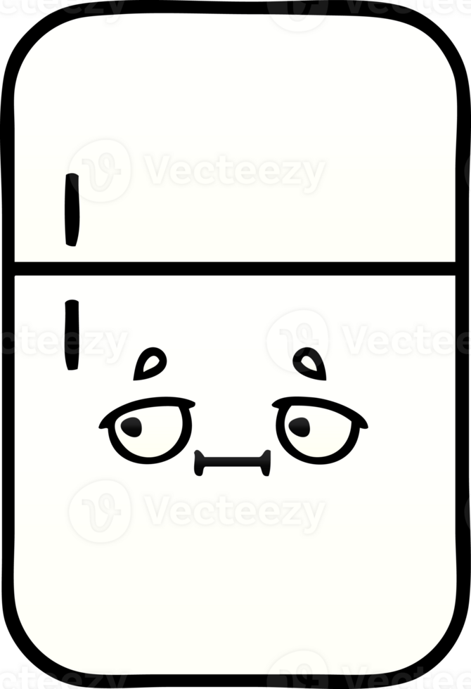 gradient shaded cartoon of a fridge prozer png