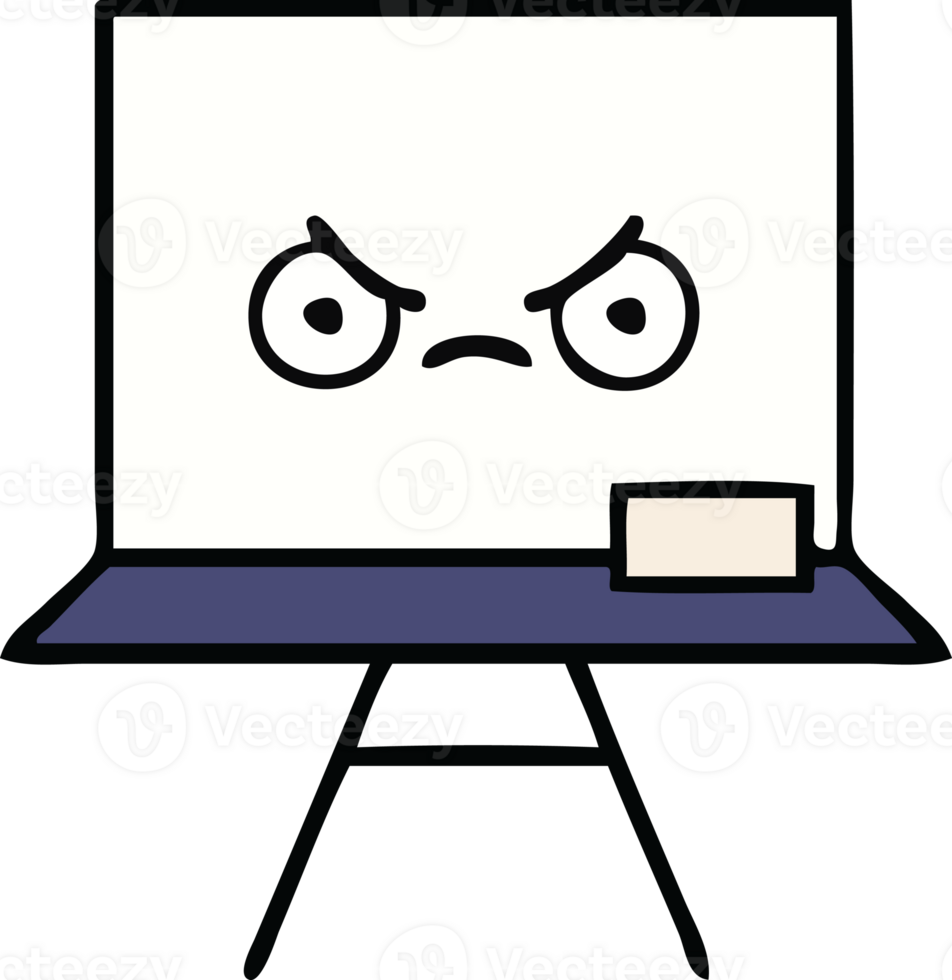 cute cartoon of a white board png