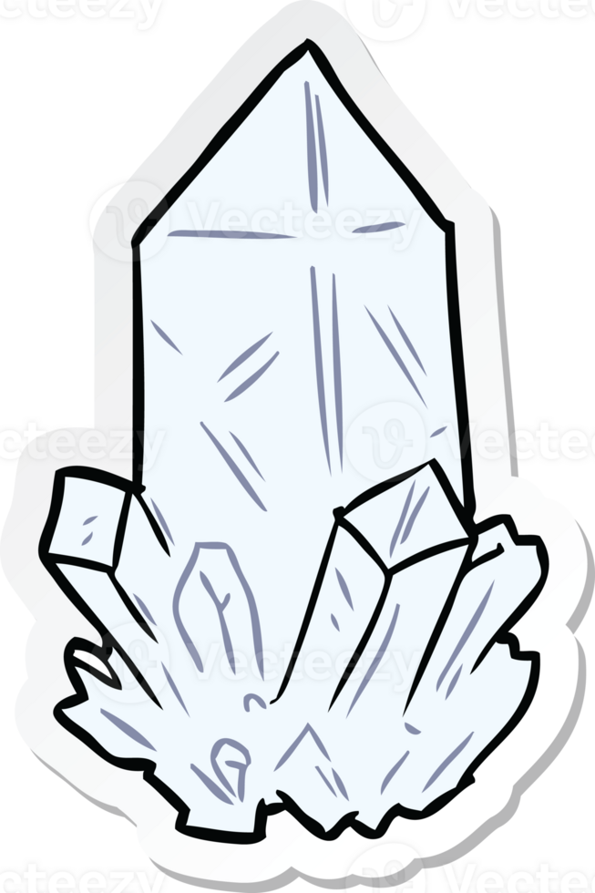 sticker of a cartoon quartz crystal png