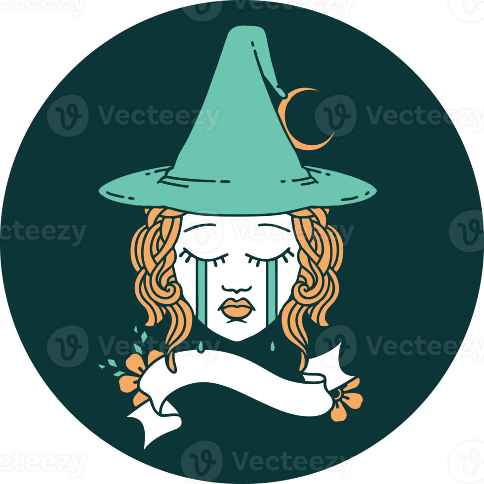 icon of human witch character face png