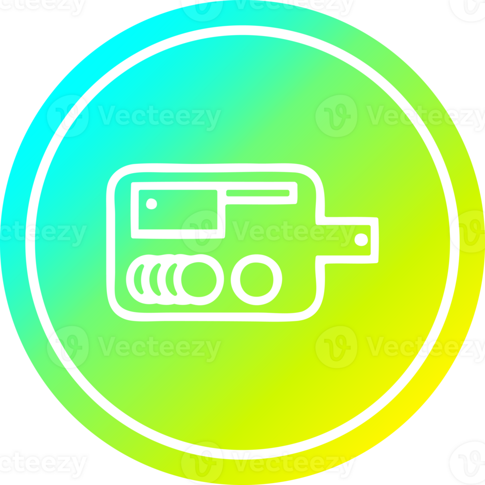 chopping board circular icon with cool gradient finish png