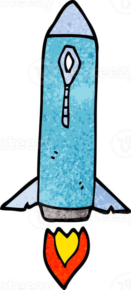 cartoon doodle space rocket png