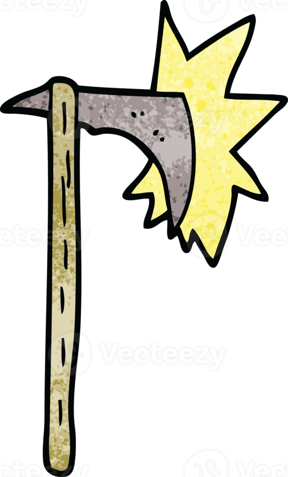 cartoon doodle sharp axe png