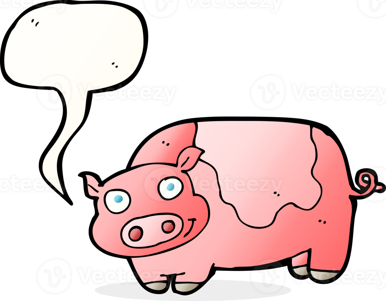 cartoon pig with speech bubble png