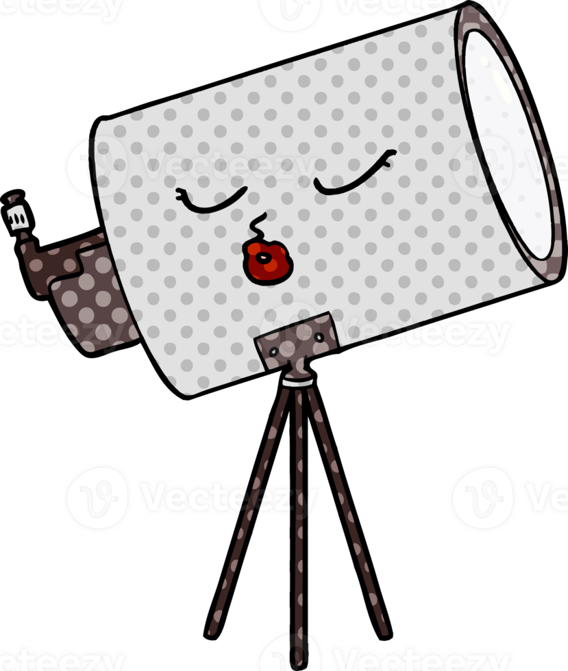 cartoon telescope with face png
