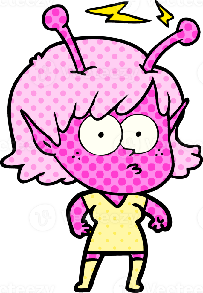 cartoon alien girl png