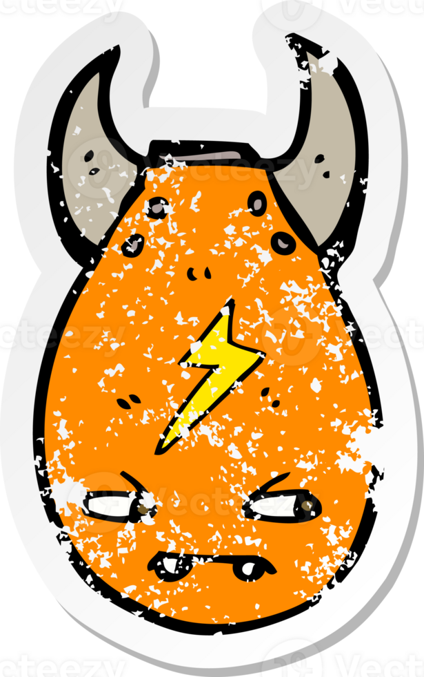 retro distressed sticker of a cartoon bomb png