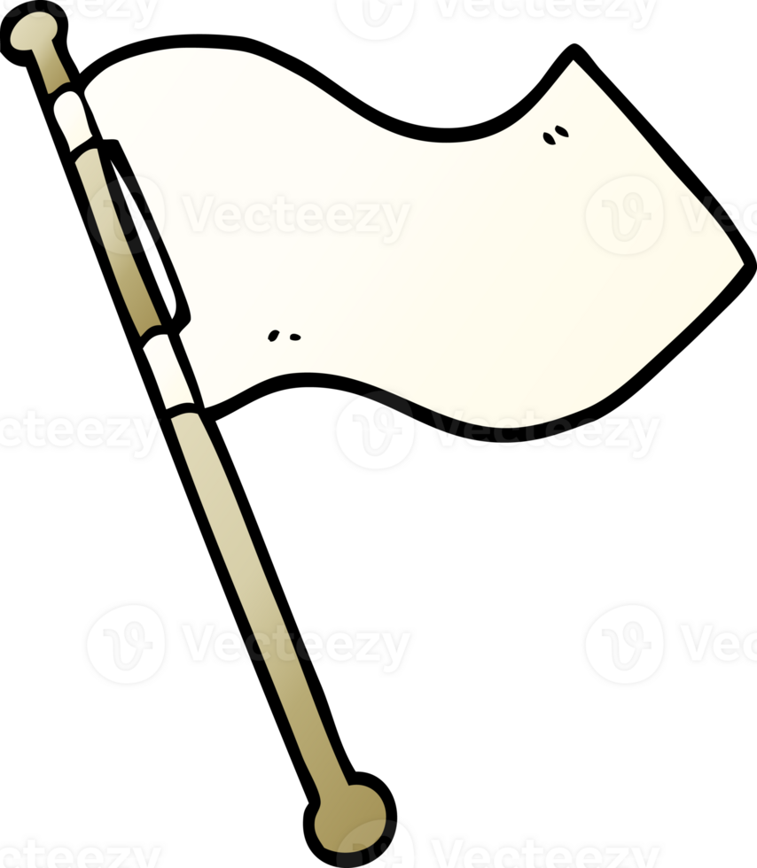 cartoon doodle white flag waving png