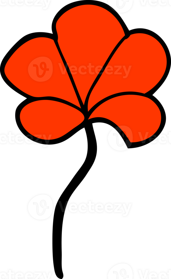cartoon doodle flower png