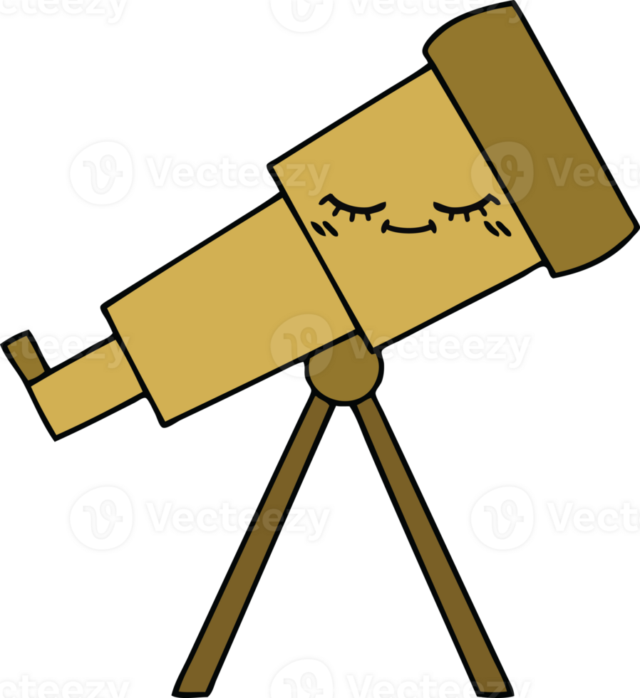 cute cartoon of a telescope png