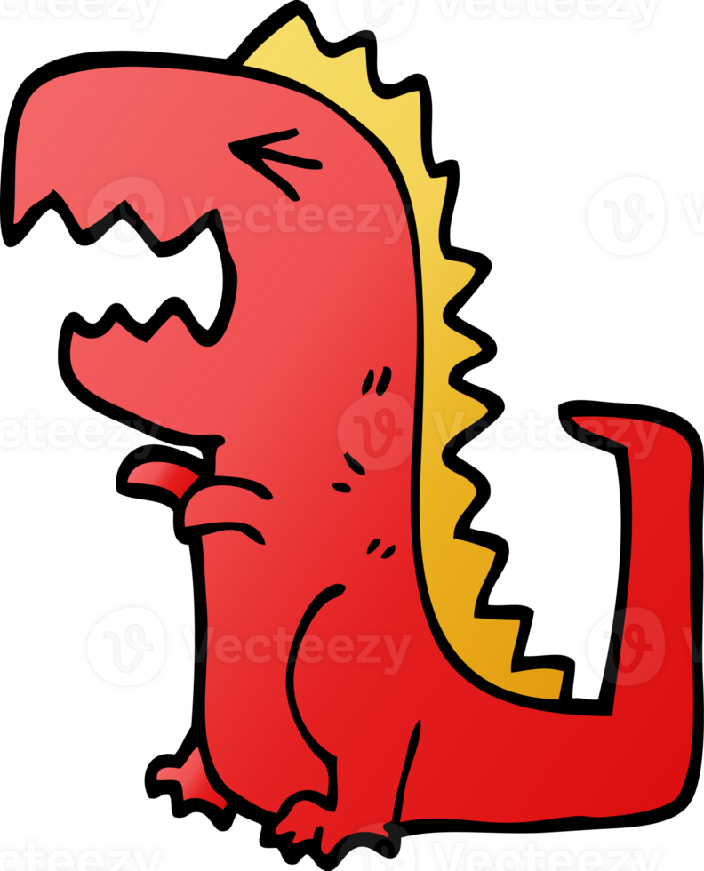 cartoon doodle roaring t rex png
