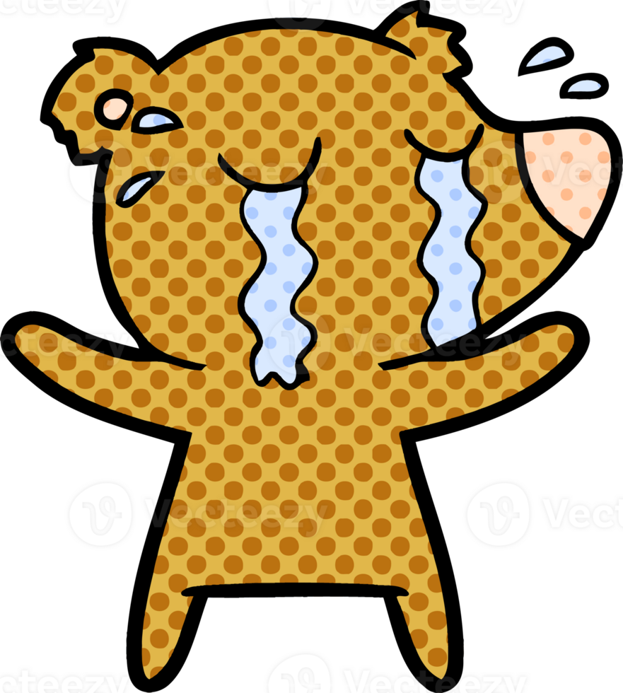 crying bear cartoon chraracter png