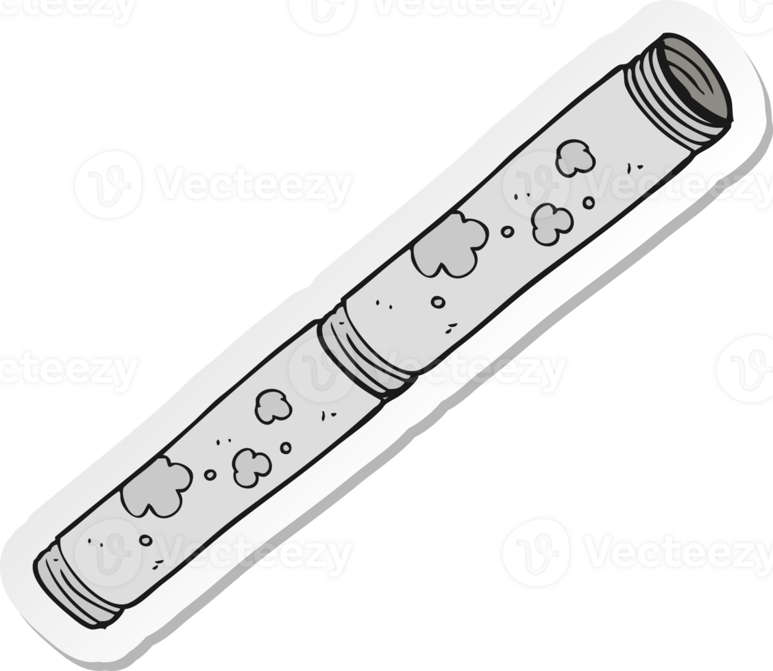 sticker of a cartoon old pipe png