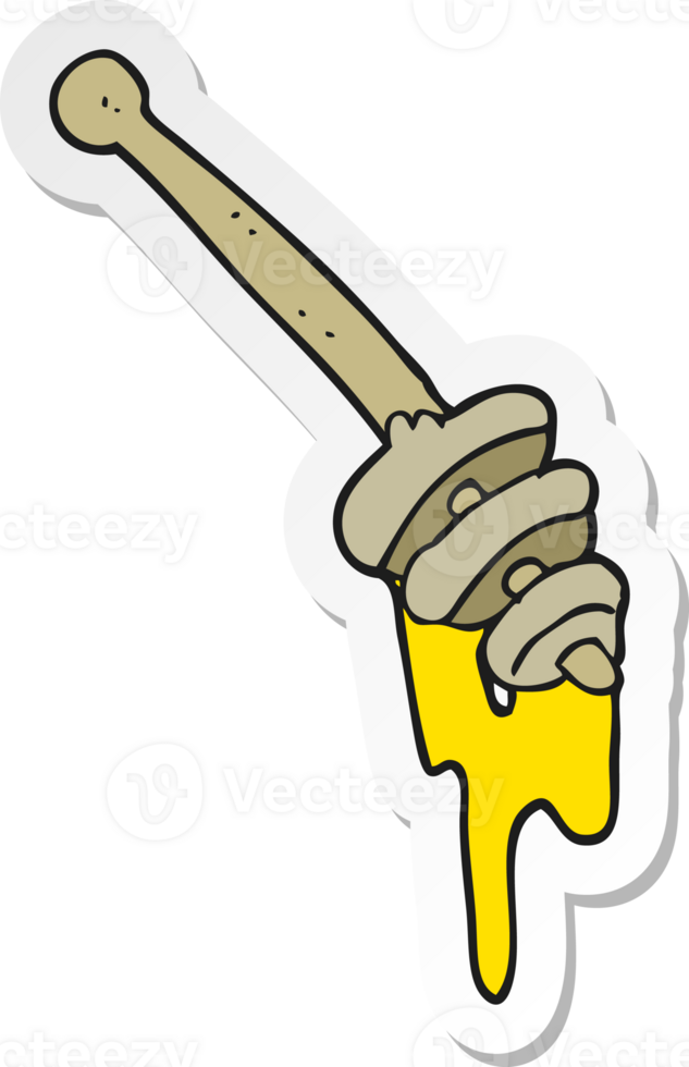 klistermärke av en tecknad honungsbock png