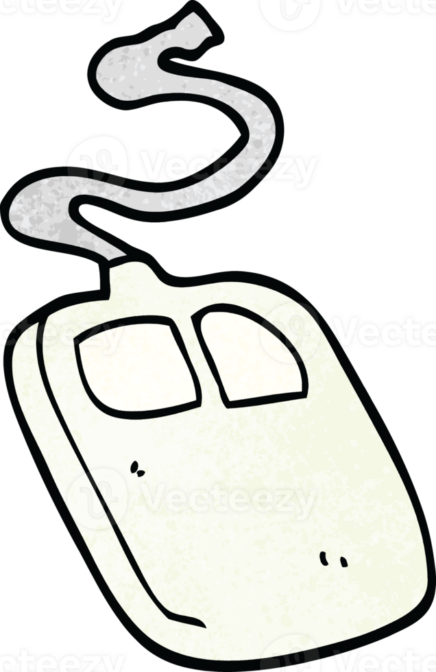 cartoon doodle old computer mouse png