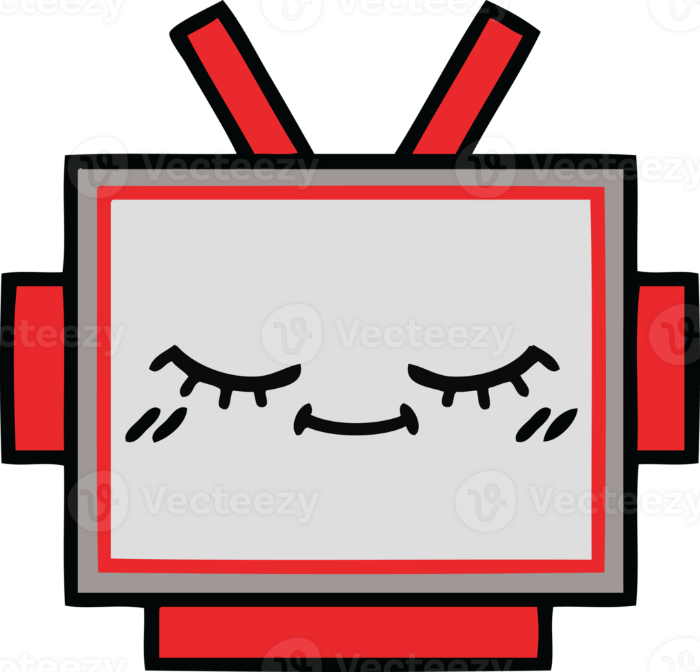 cute cartoon of a robot head png
