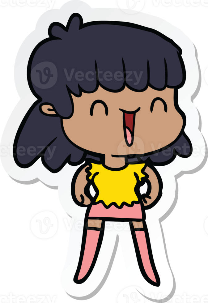 sticker of a cartoon woman png