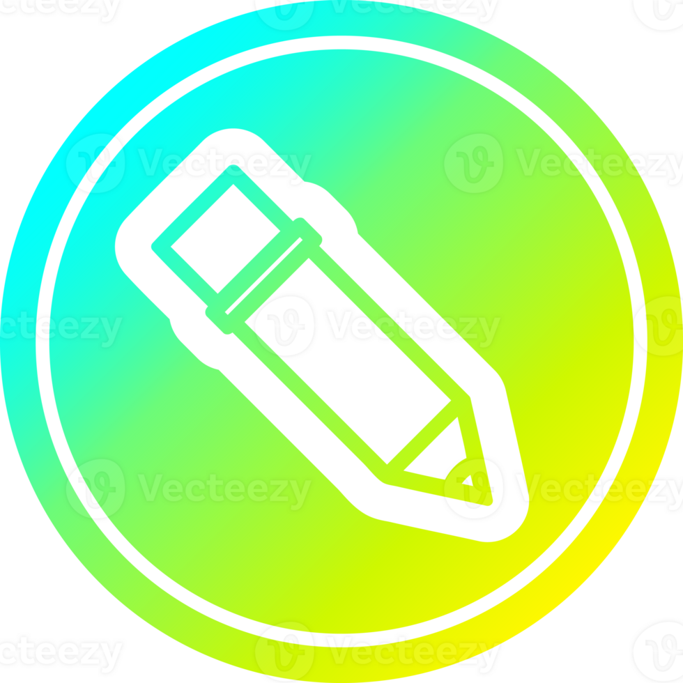 simple pencil icon with cool gradient finish png
