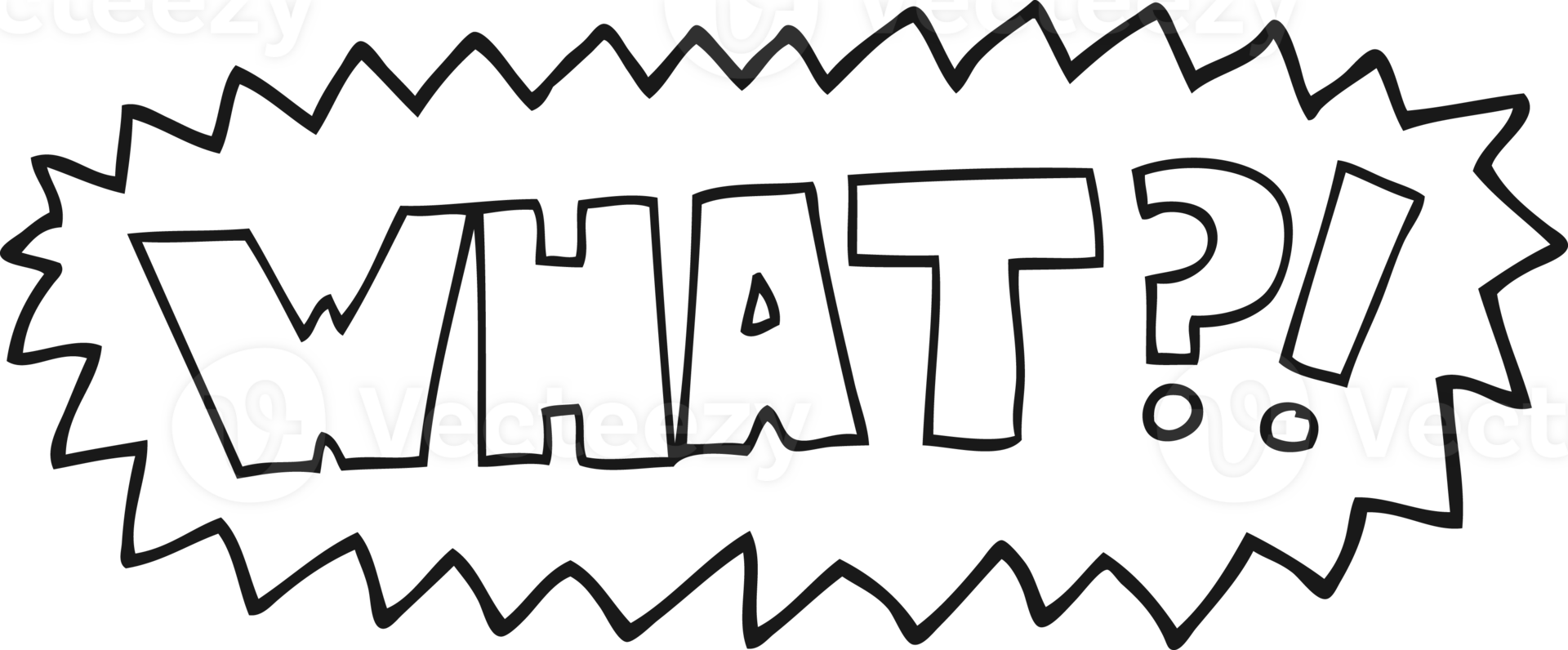 cartoon word What png