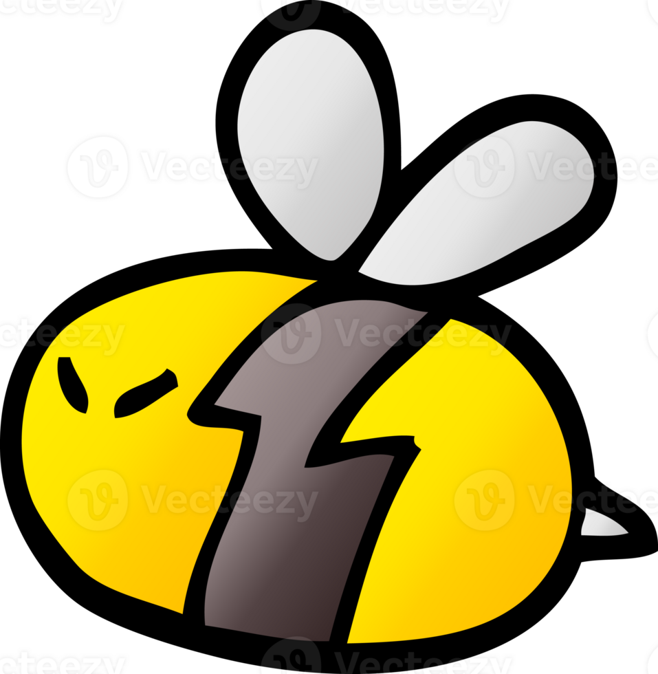 png gradient illustration cartoon bee