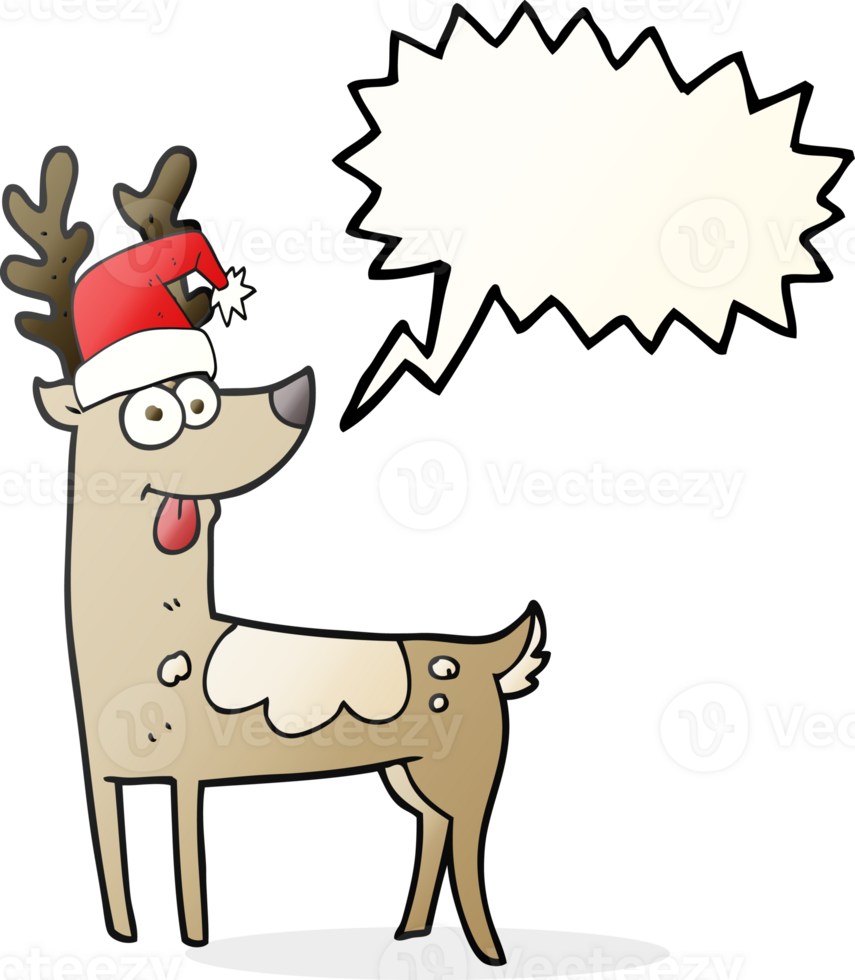 drawn speech bubble cartoon crazy reindeer png