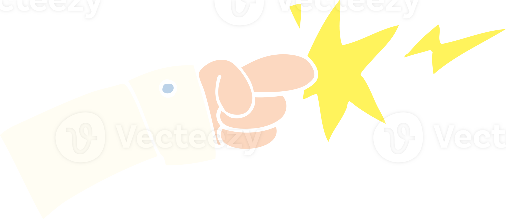 flat color illustration cartoon pointing hand icon png