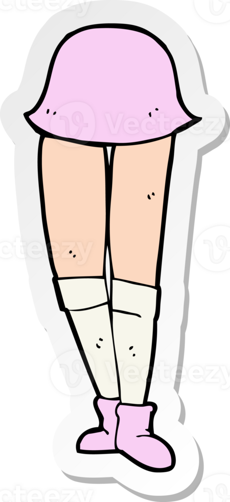 sticker of a cartoon female legs png