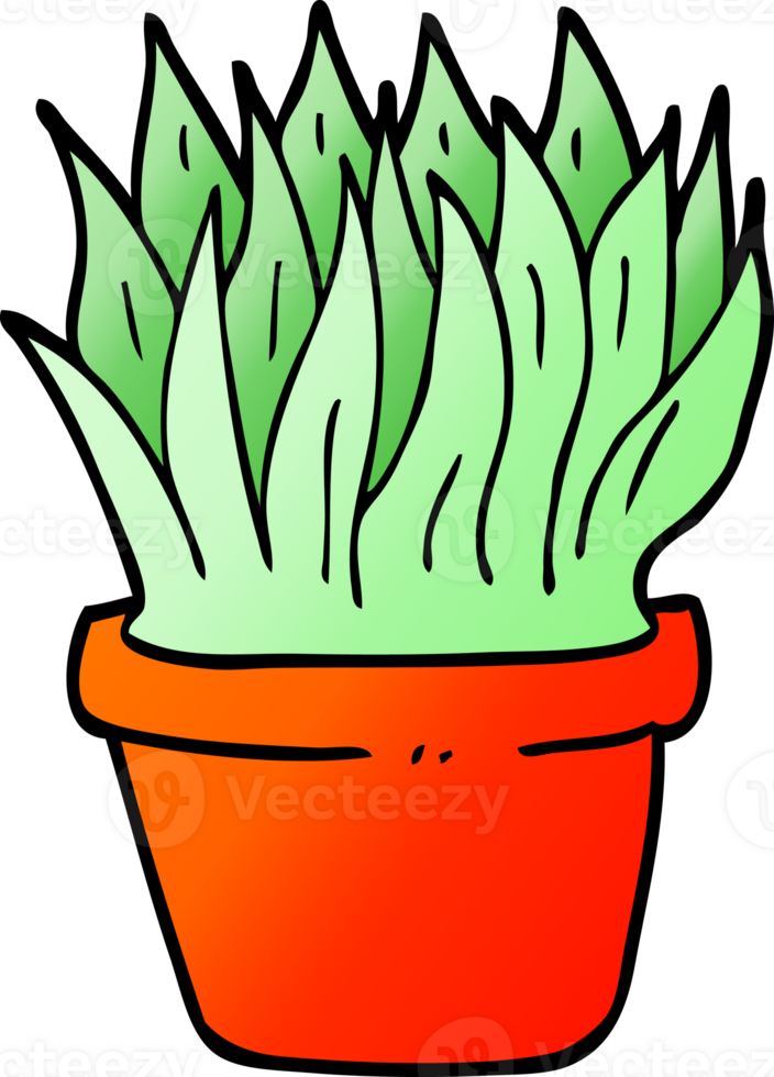 png gradient illustration cartoon house plant