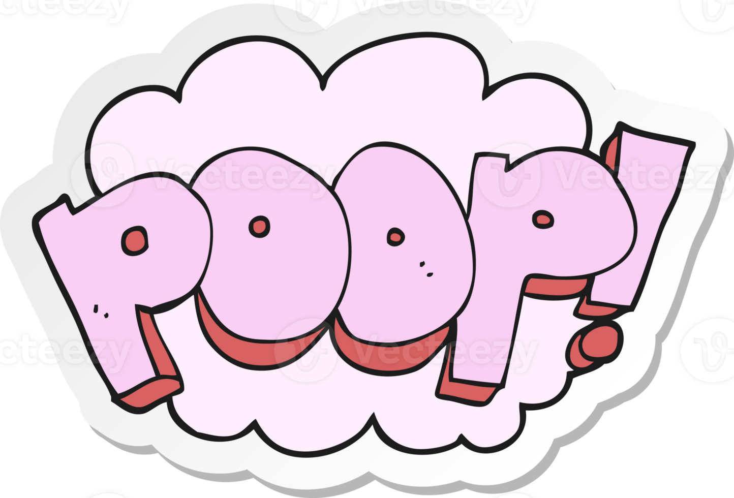 sticker of a cartoon poop text png