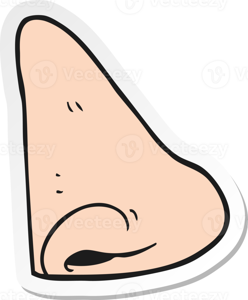 sticker of a cartoon human nose png