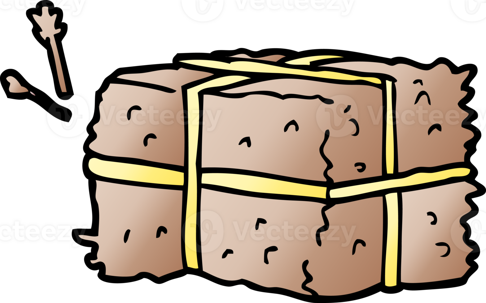 cartoon doodle bale of hay png