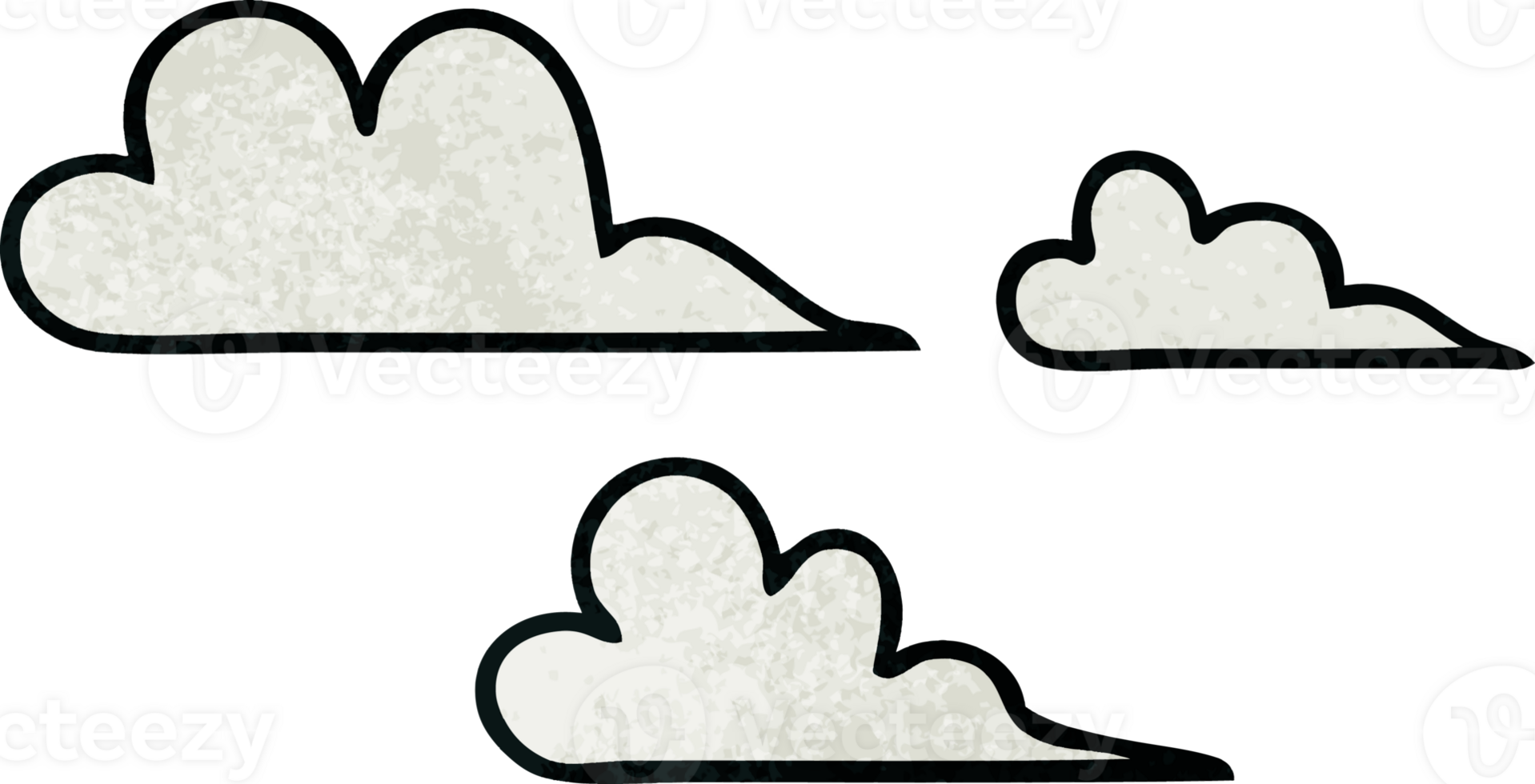 retro grunge texture cartoon of a cloud png
