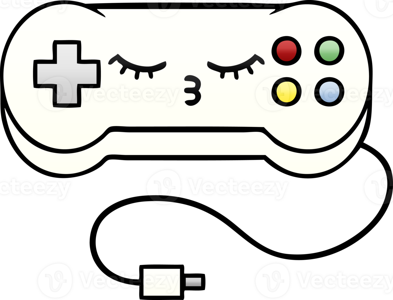 gradient shaded cartoon of a game controller png