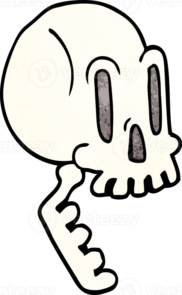 cartoon doodle of a skull png