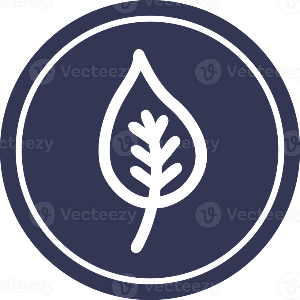 natural leaf circular icon symbol png