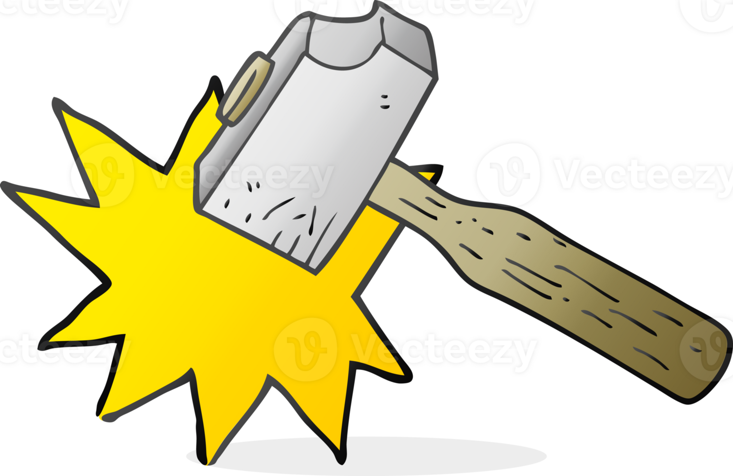 drawn cartoon mallet png