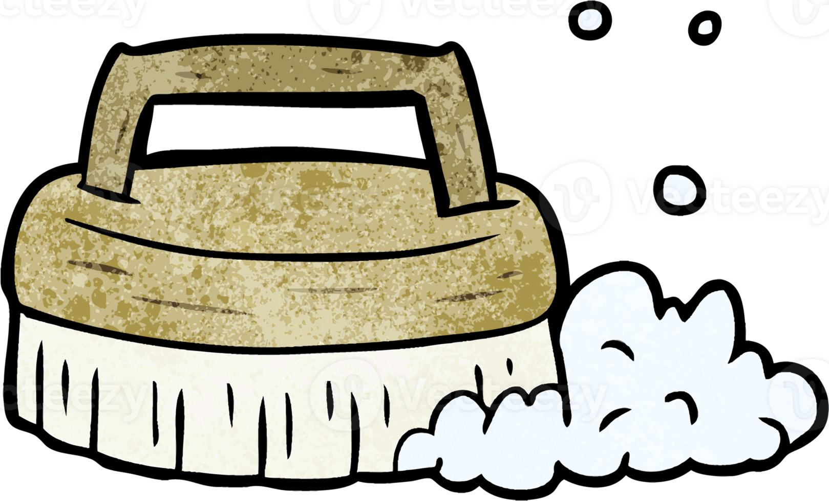cartoon scrubbing brush png