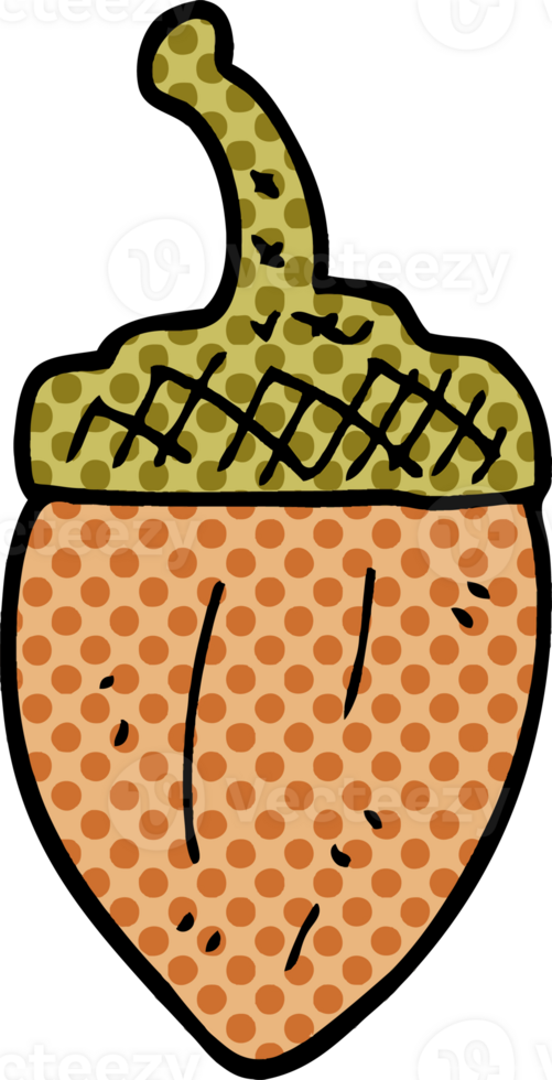 cartoon doodle acorn png