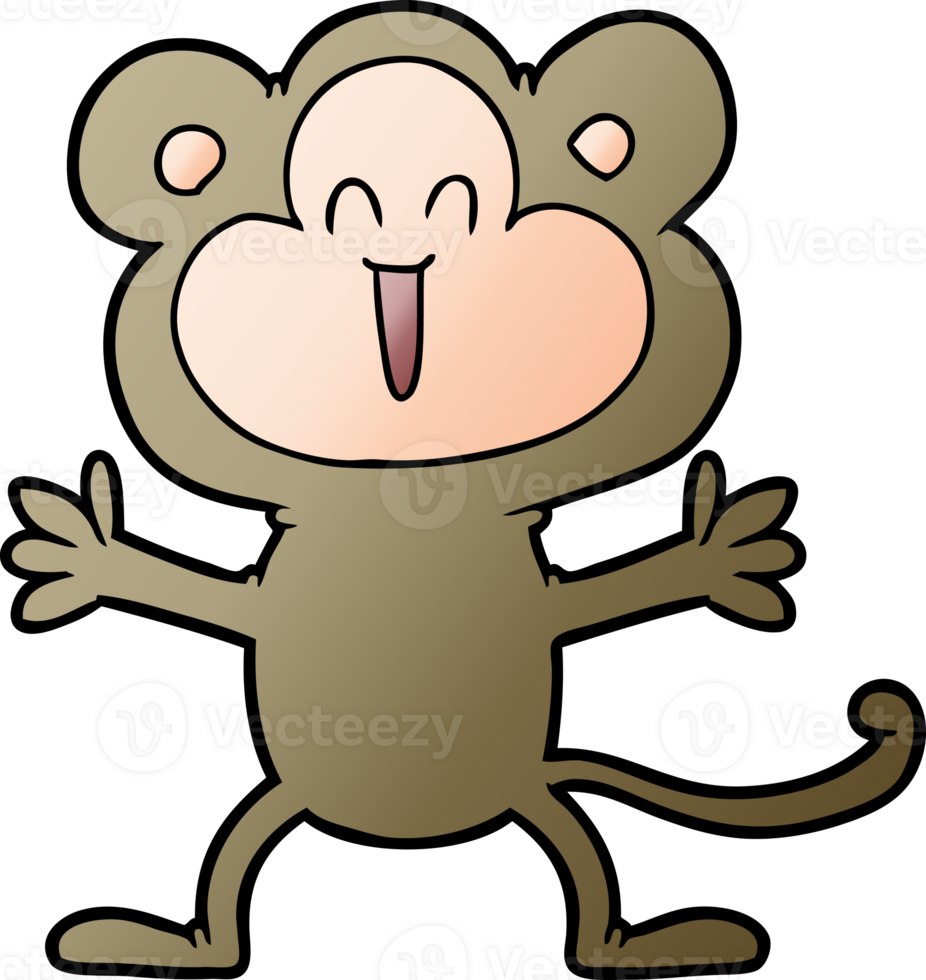 cartoon happy monkey png